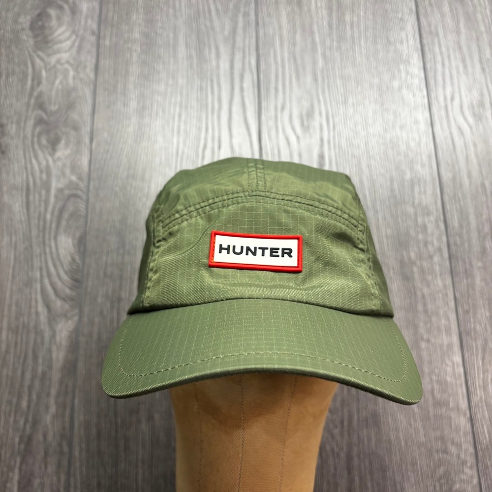 Hunter Mens Olive Green Ripstop 5-Panel Camper Hat Bungee Toggle Adjustable Cap